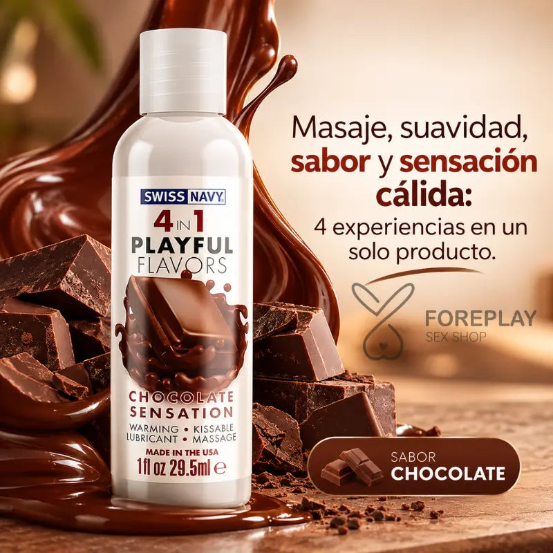 Lubricante 4 en 1 Varios Sabores - Agua