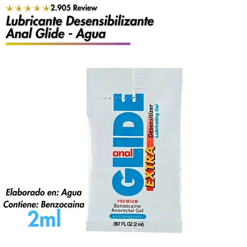 Lubricante Desensibilizante Anal Glide - Agua