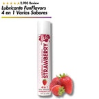 Lubricante FunFlavors 4 en 1 Varios Sabores - Agua