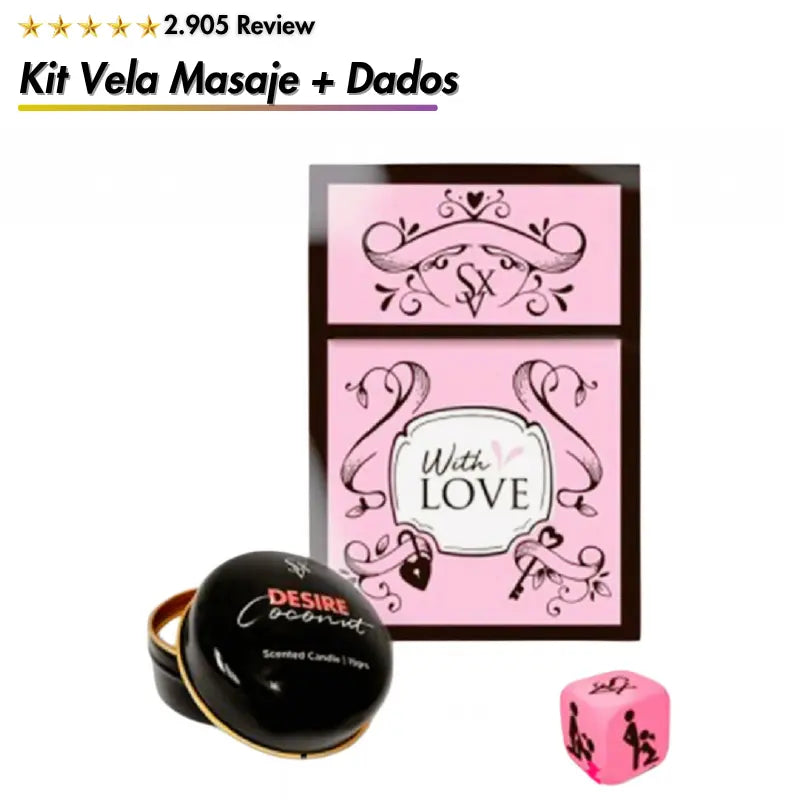 Kit Vela Masaje + Dados