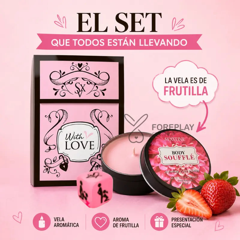 Kit Vela Masaje + Dados