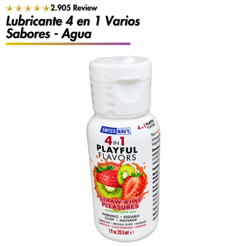 Lubricante 4 en 1 Varios Sabores - Agua