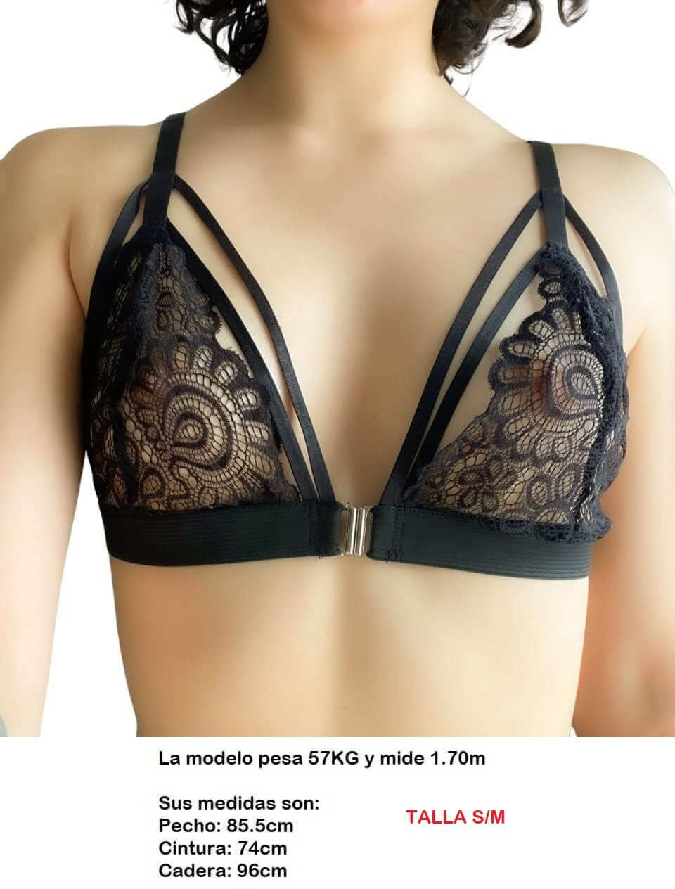 bralet encaje negro