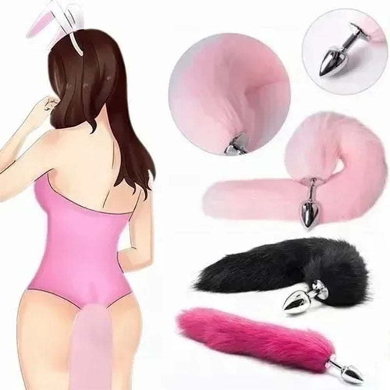 Plug Anal Cola Zorro Colores Talla S