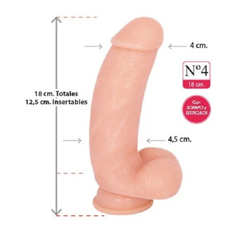 dildo con venas y testiculos