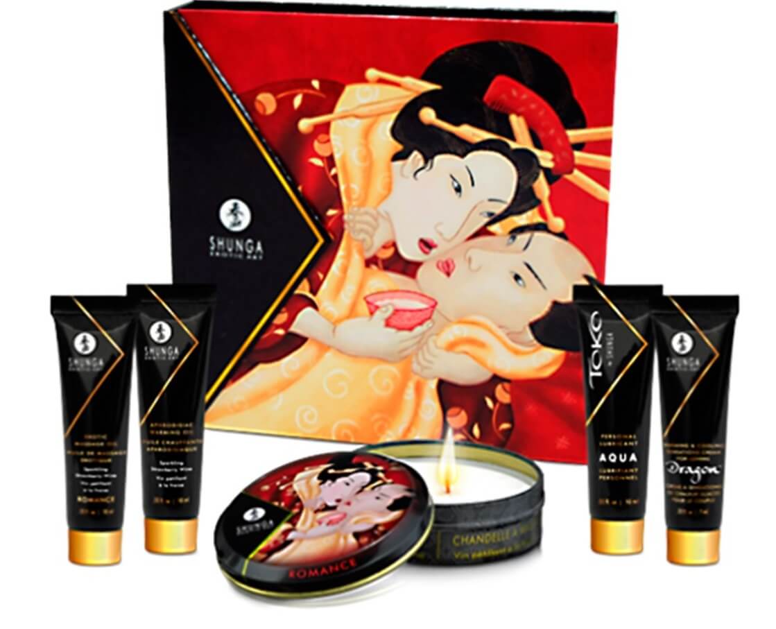 kit shunga aceite lubricante vela masaje